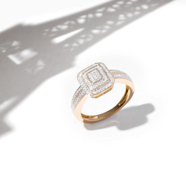 "Daphné" Ring D0.20/110 - 375/1000 Yellow Gold