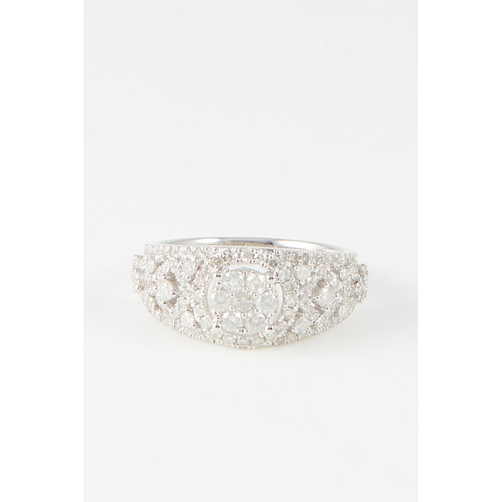 Ring "Poema" D0,87/129 - Vitt guld 375/1000