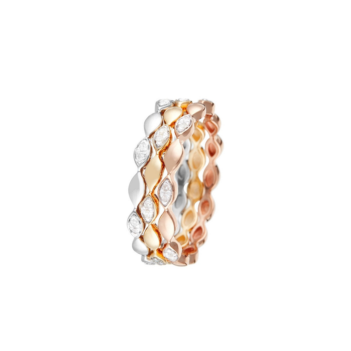 Anillo "Trinity" D0.15/26 - Oro Tricolor 375/1000