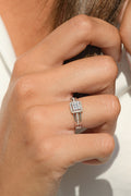 Anillo "Cuadrado Luminoso" D0.21/41 - Oro blanco 375/1000