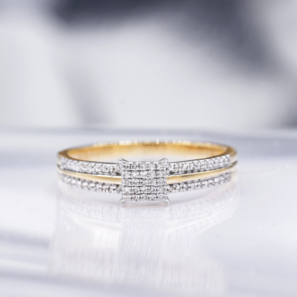 "Mon Bonheur" Diamond Ring 0.15/65 - 375/1000 Yellow Gold