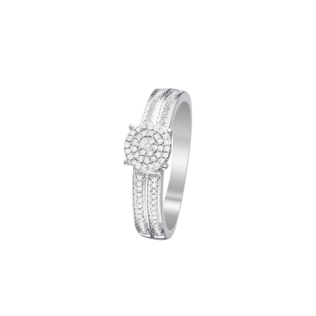 Anillo "Toi Que J'Aime" Diamantes 0,20/92 - Oro Blanco 375/1000