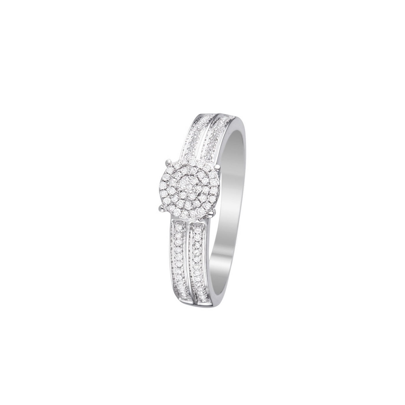 Anillo "Toi Que J'Aime" Diamantes 0,20/92 - Oro Blanco 375/1000
