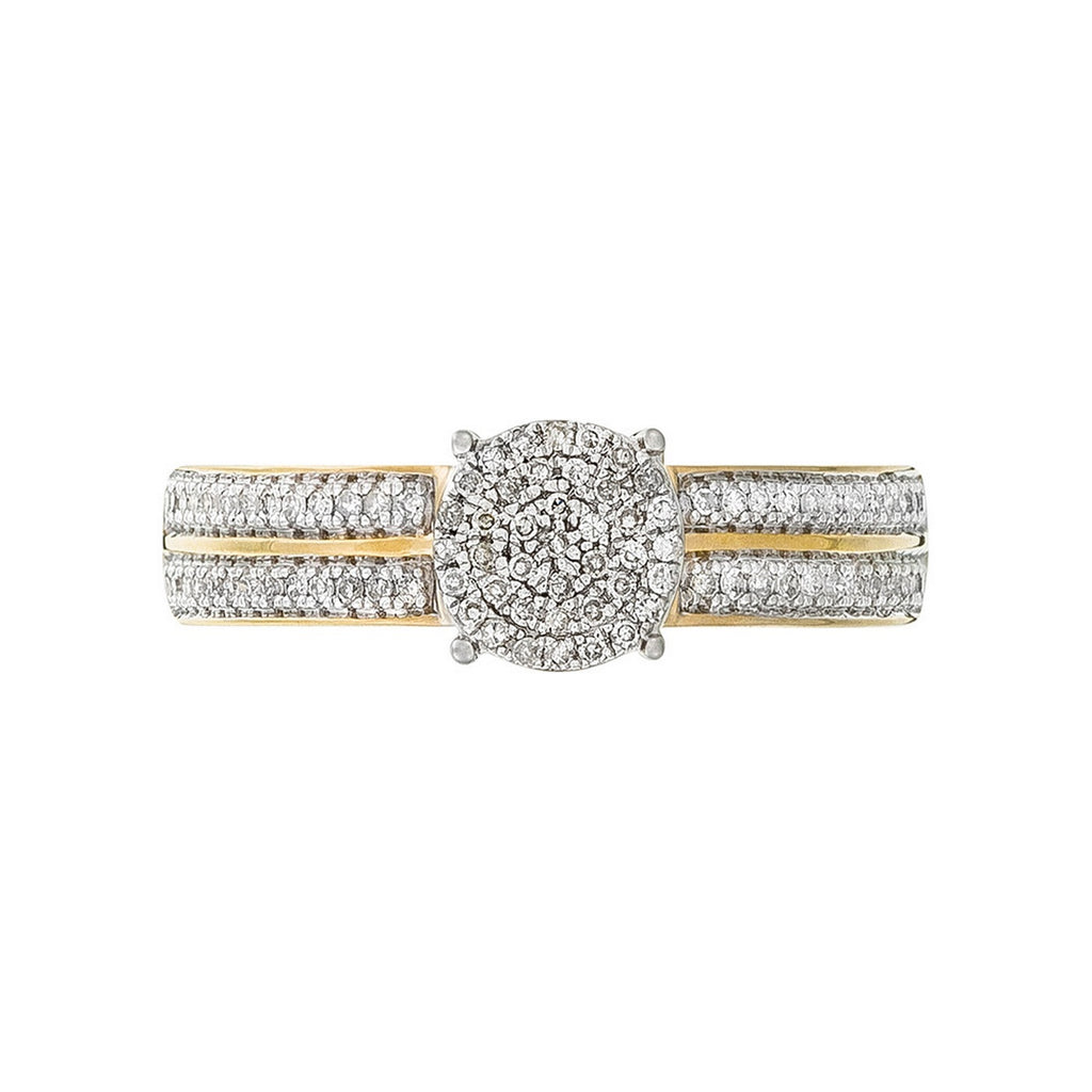 Bague "Toi Que J'Aime" Diamants 0,20/92 - Or Jaune 375/1000