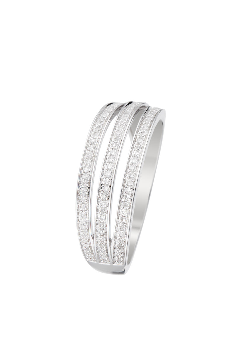 Bague "Il N'Y A Que Toi Qui Rime Avec Moi" Diamants 0,22/103 - Or Blanc 375/1000
