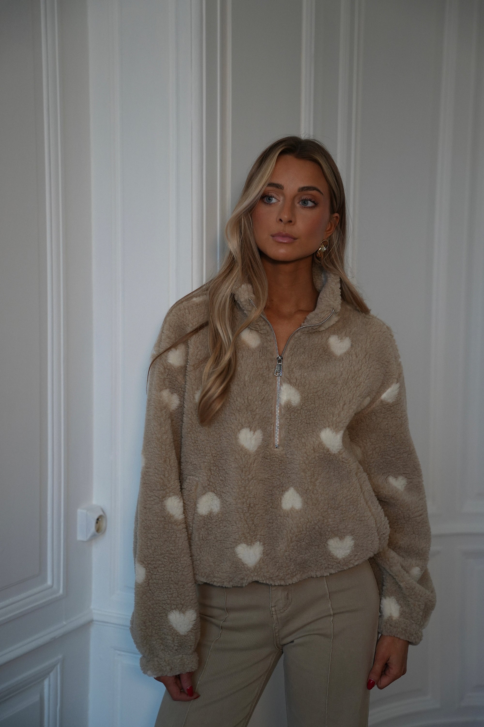 Valentin Fleece Sweatshirt - Beige