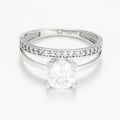"Majestueuse" White Gold 375/1000 and Zirconium Ring