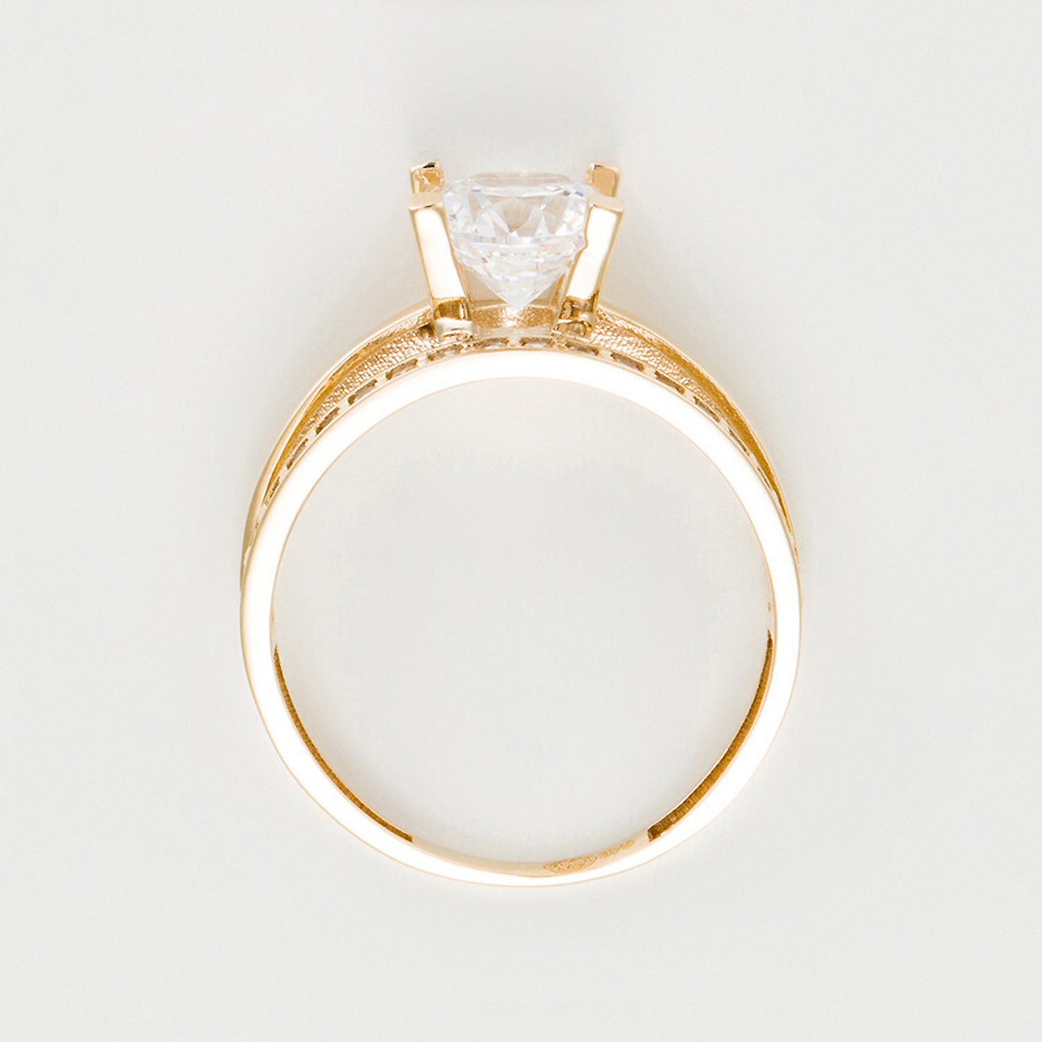 Bague "Majestueuse" - Or Jaune 375/1000 Et Zirconium