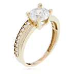 Bague "Majestueuse" - Or Jaune 375/1000 Et Zirconium