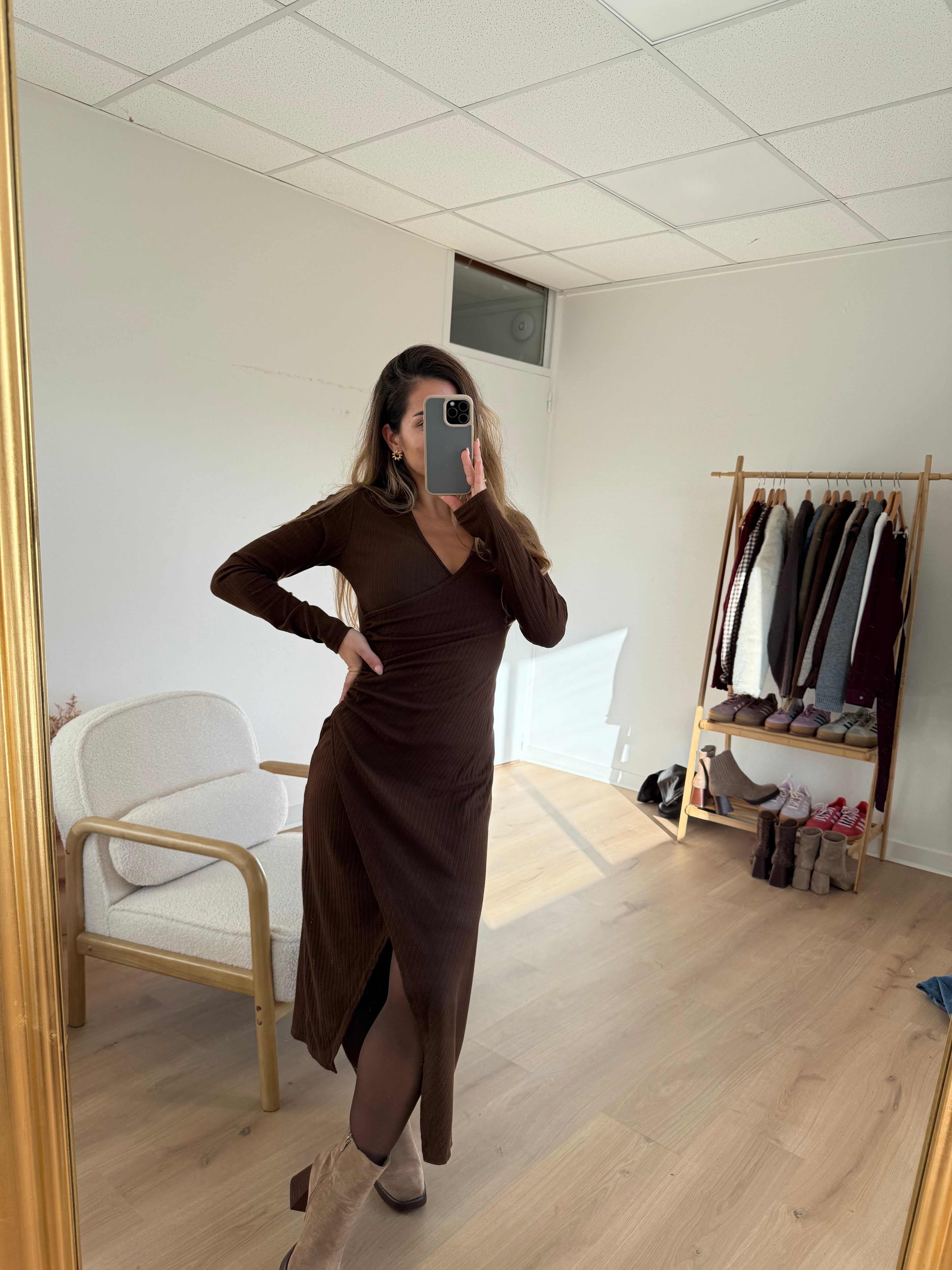 Chocolate Roman Dress