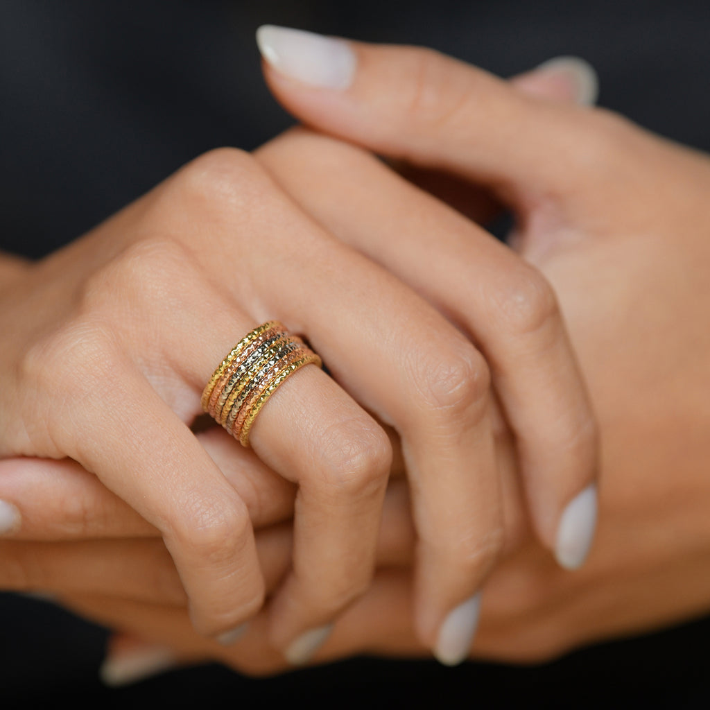 Anillo “Gabrielli” Oro Tricolor 375/1000