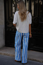 Polla Striped Jeans - Blue