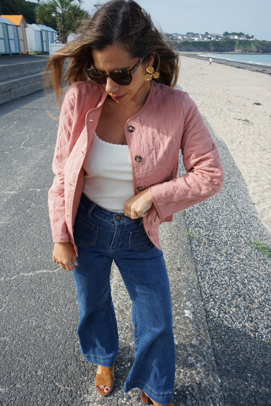 Pink Quilted Jacket