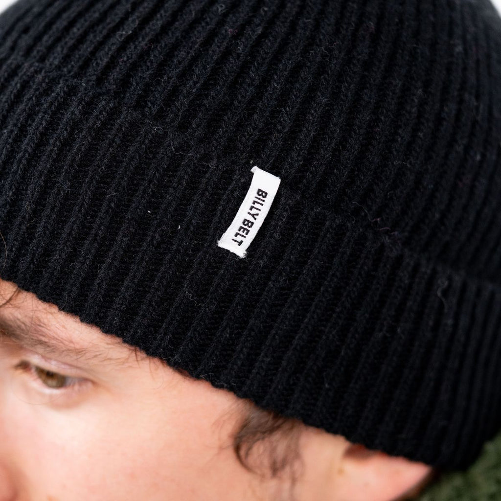 Gorro 100% Lana De Cordero - Negro