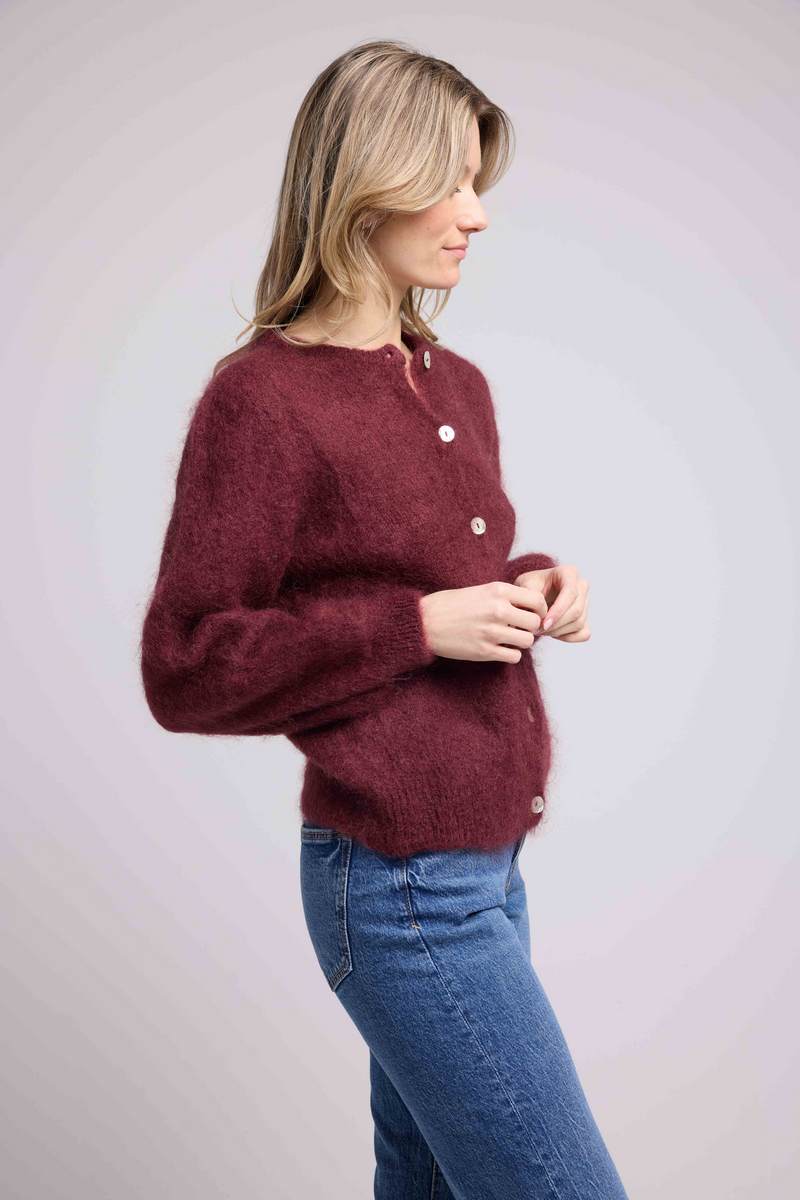 Cardigan - Burgundy