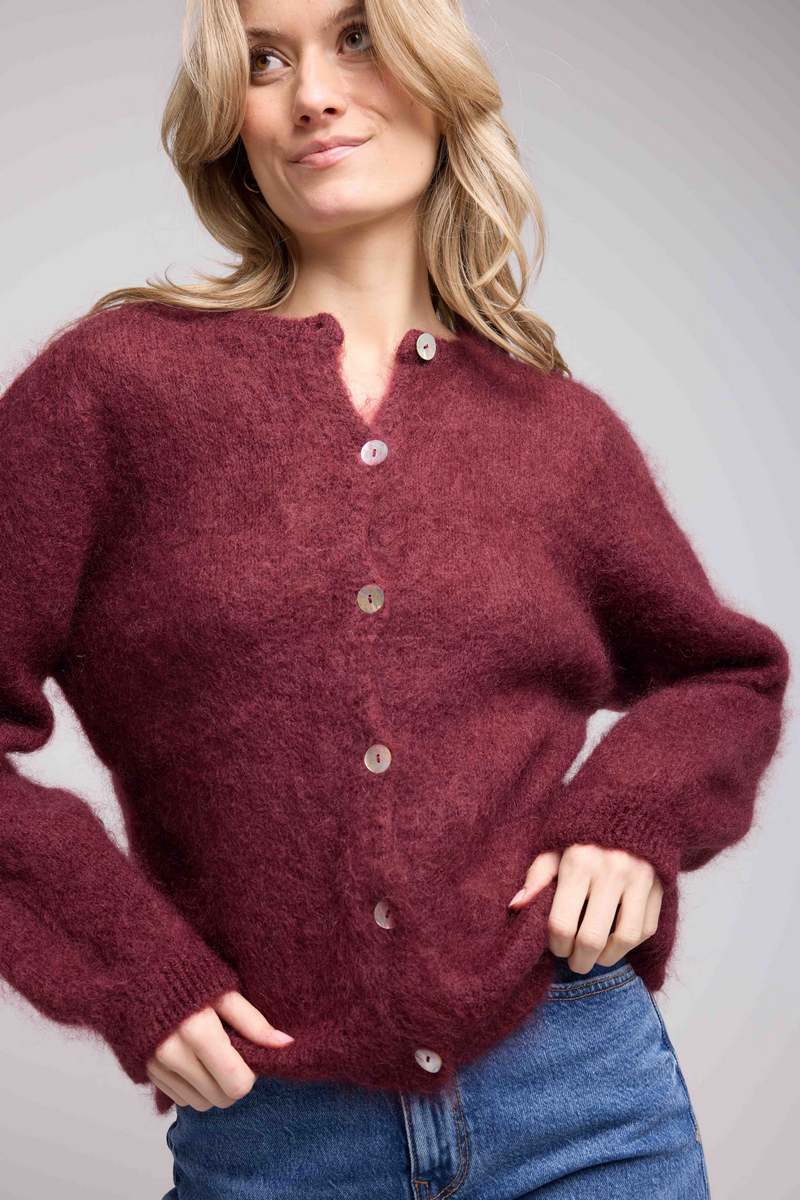 Cardigan - Burgundy