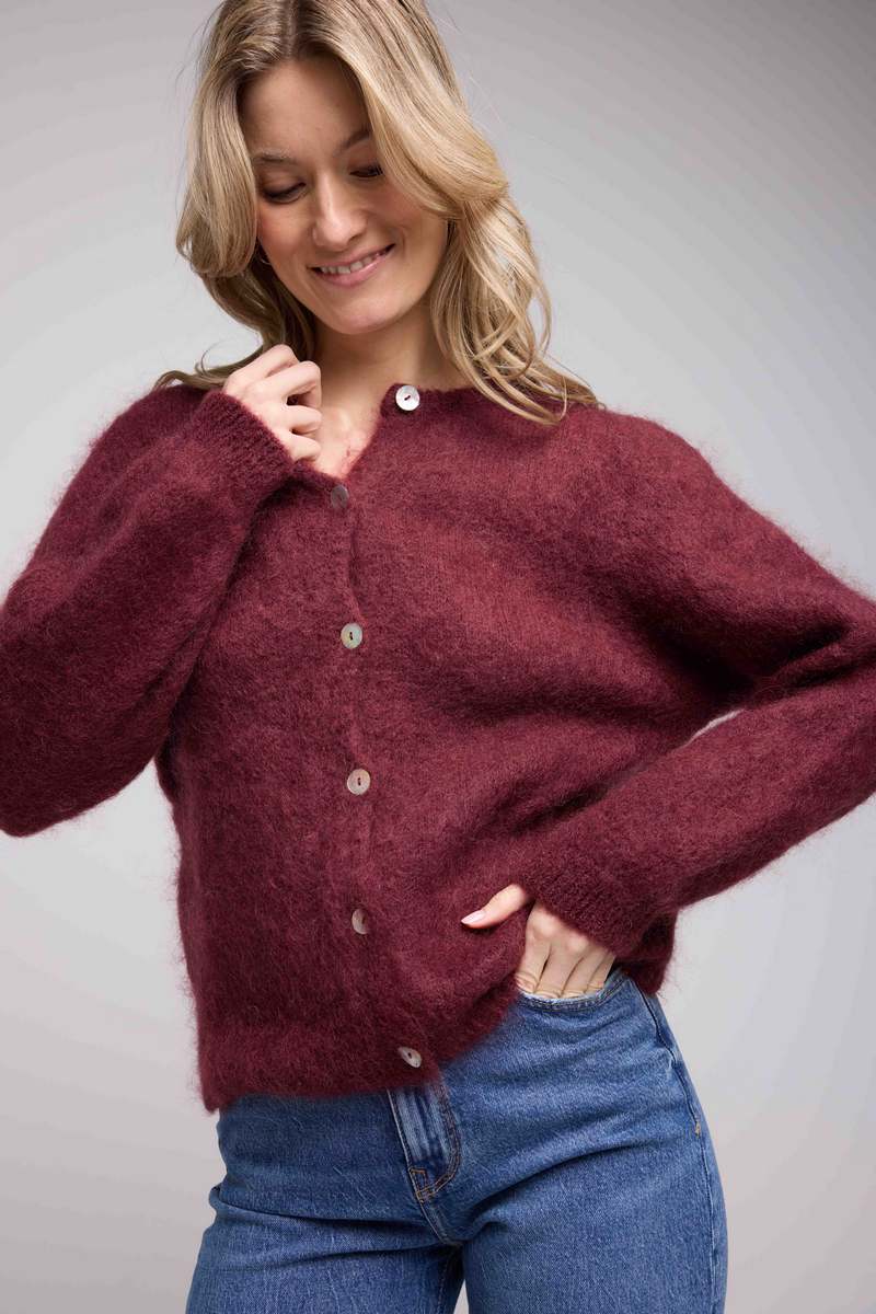 Cardigan - Burgundy
