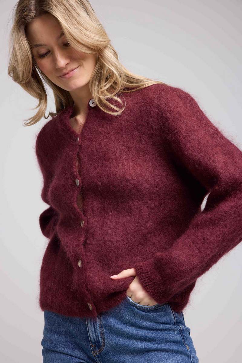 Cardigan - Burgundy