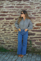 Blusa Vichy Negra Clothilde
