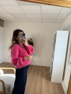 Punto de lana Bianca rosa caramelo