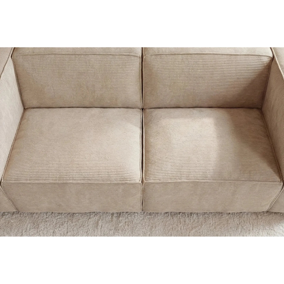 Mini Basil - lille sofa i fløjl - lige sofa
