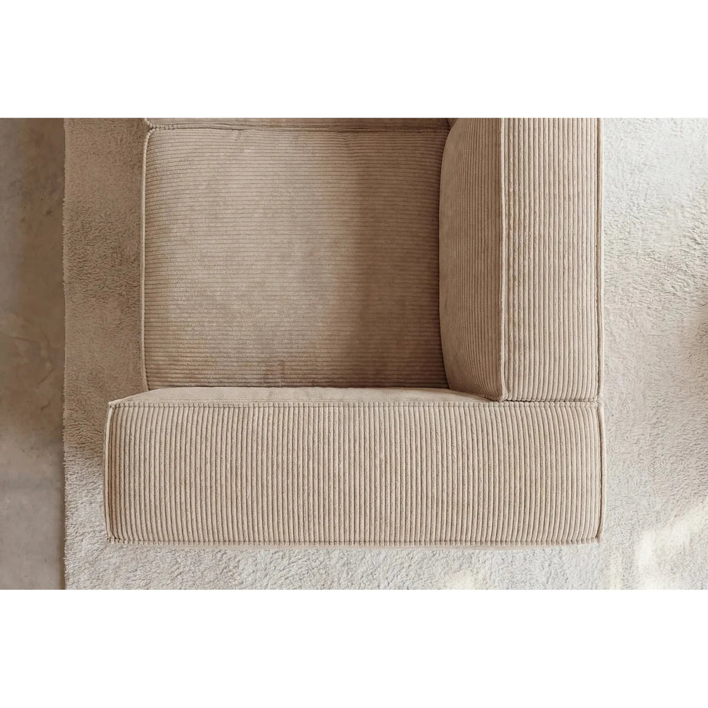 Mini Basil - lille sofa i fløjl - lige sofa