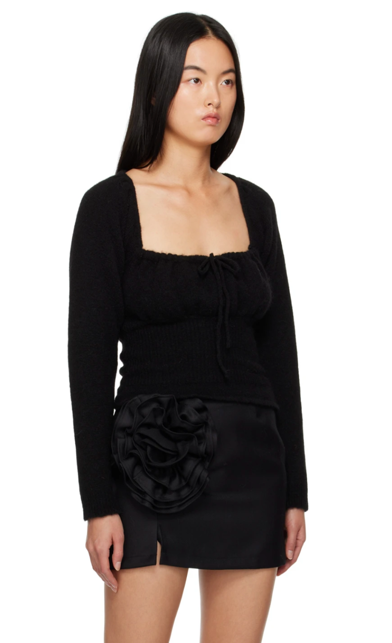 Top En Mélange D'Alpaga Bella - Black
