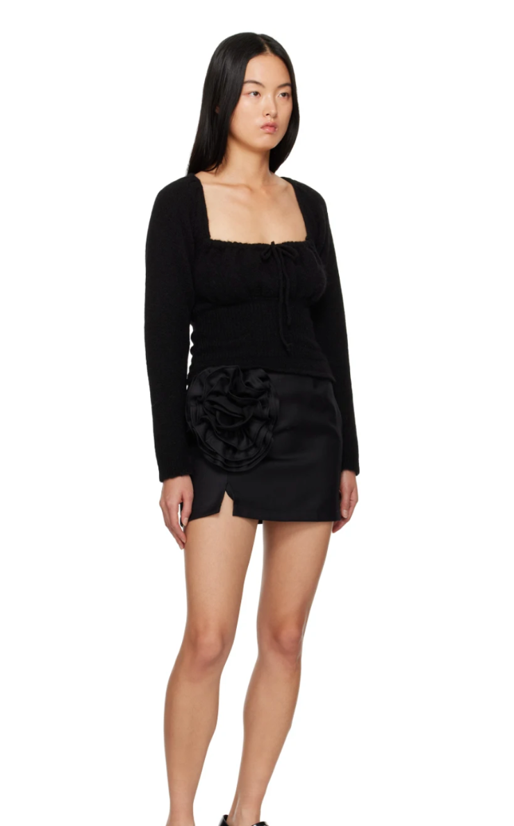 Top En Mélange D'Alpaga Bella - Black