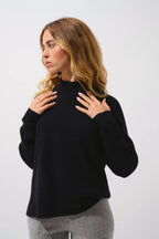High Neck Jumper - Benedicte - Black