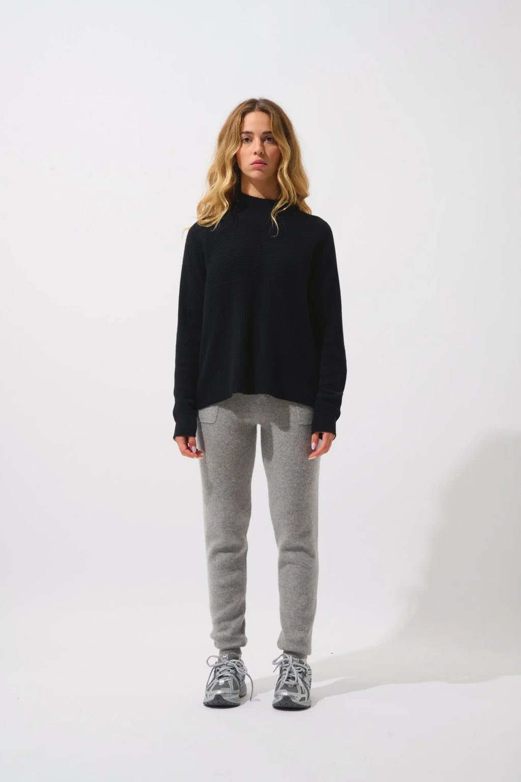 High Neck Jumper - Benedicte - Black