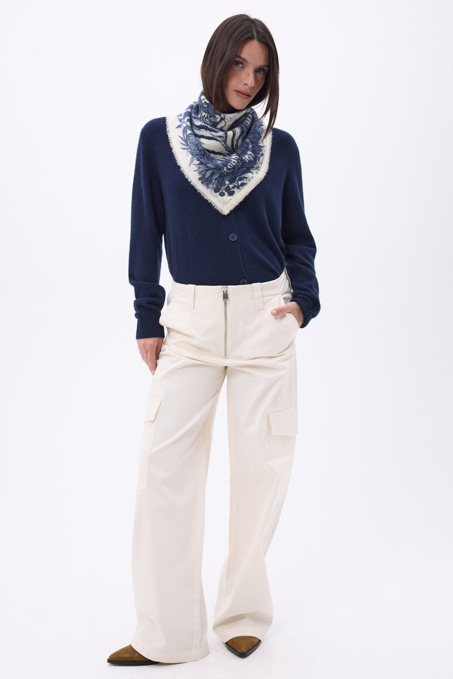 Small Bengal Bandana - Navy Blue - Women