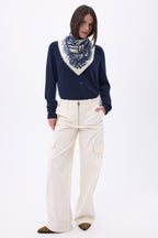 Small Bengal Bandana - Navy Blue - Women
