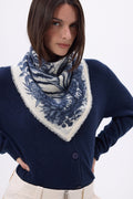 Small Bengal Bandana - Navy Blue - Women