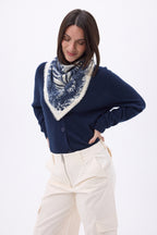 Small Bengal Bandana - Navy Blue - Women