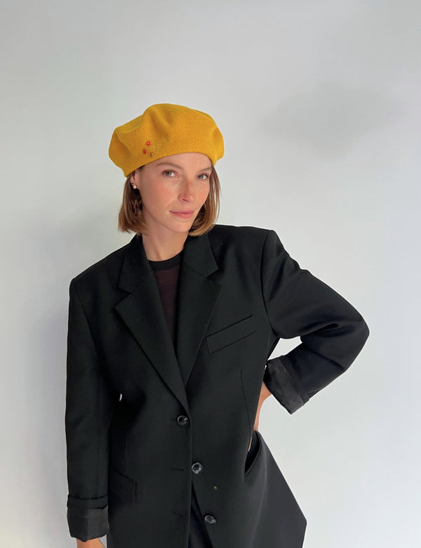 Beret Bisous - Moutarde