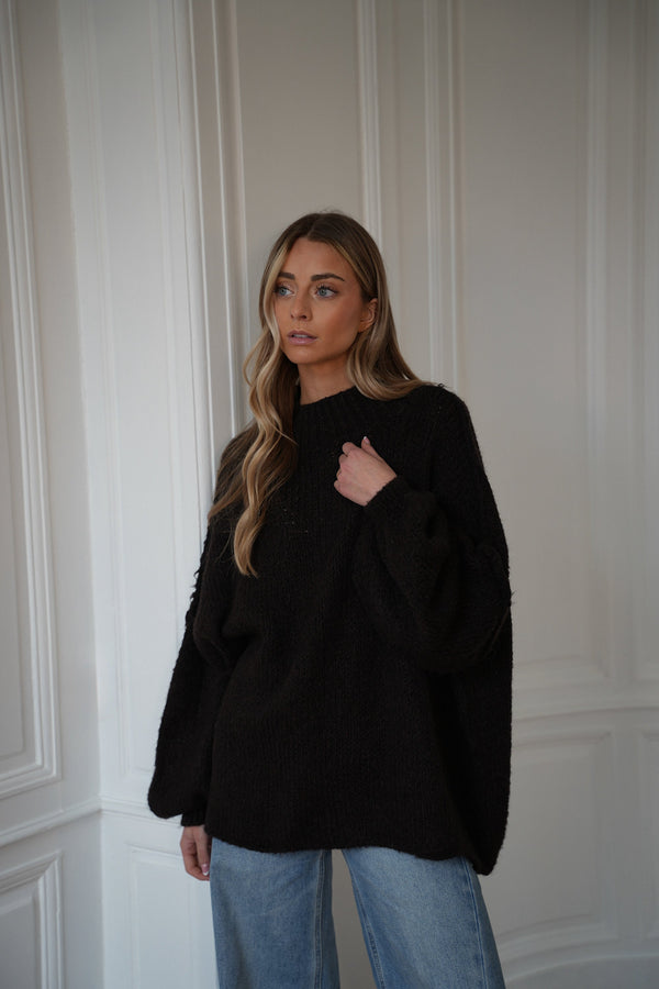 Pull Ample Liliane - Chocolat