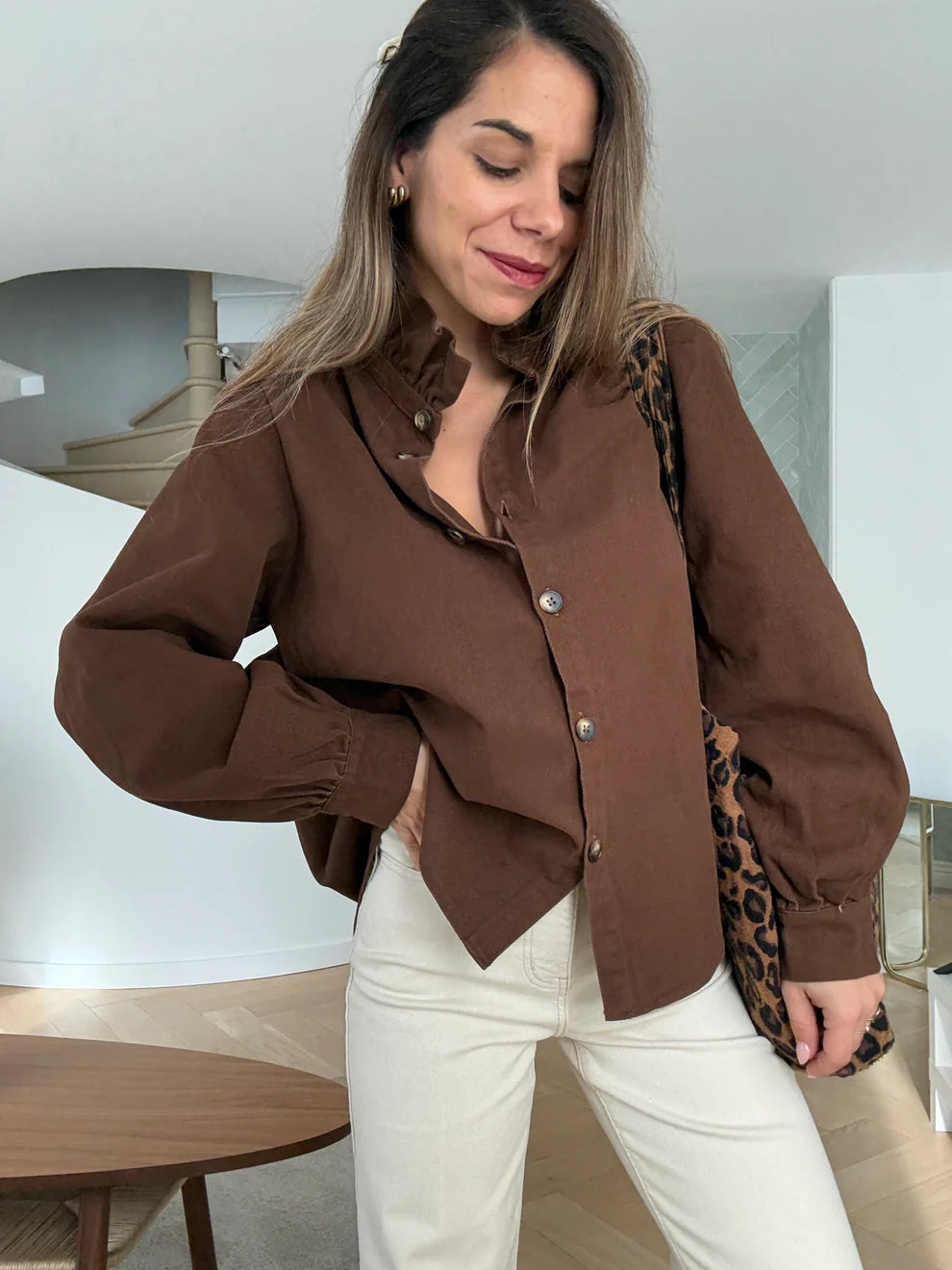 Céleste Chocolate Denim Jacket