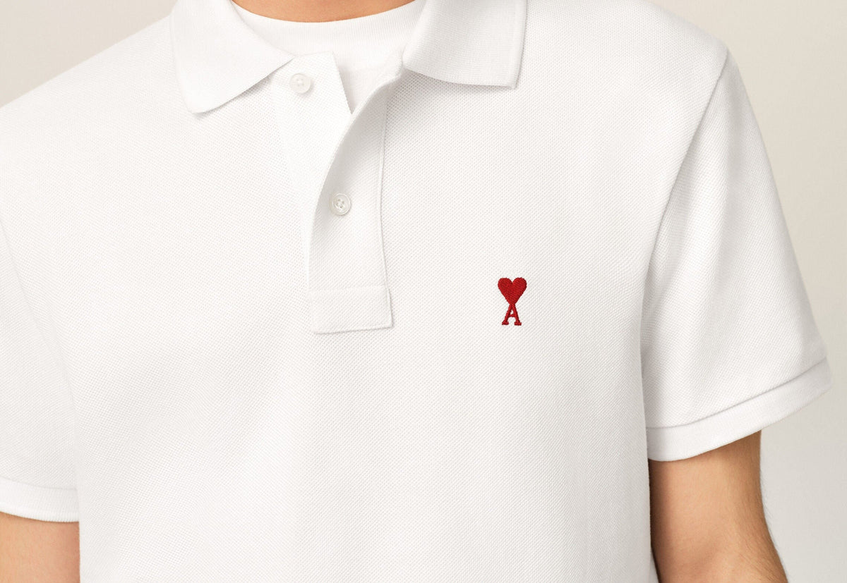 Koszulka polo Ami de Cœur – Ami Paris – Biało-czerwona