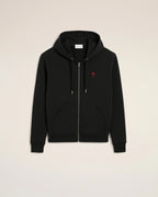 Ami Paris - Ami De Coeur Zipped Hoodie – Black