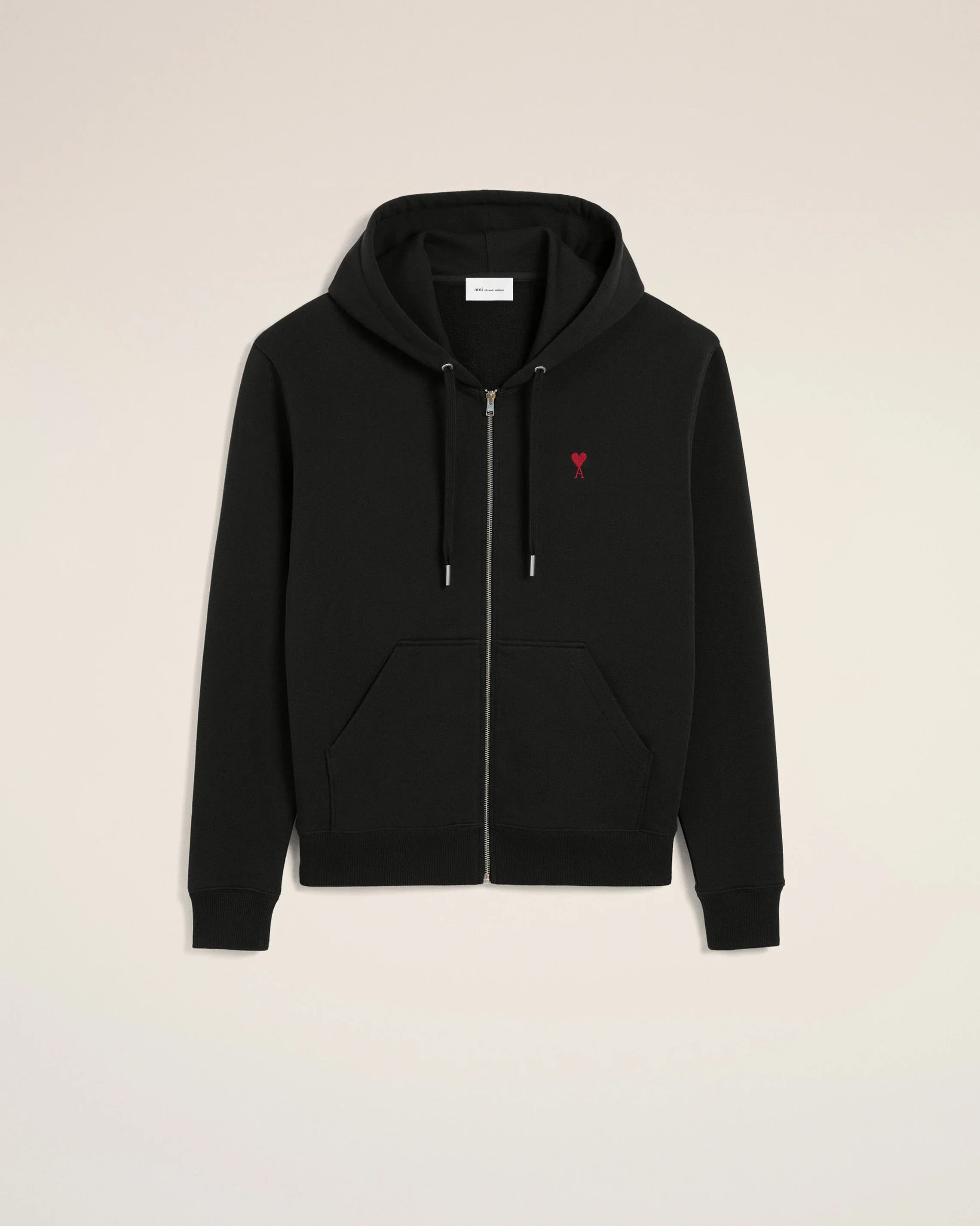 Ami Paris - Ami De Coeur Zipped Hoodie – Black