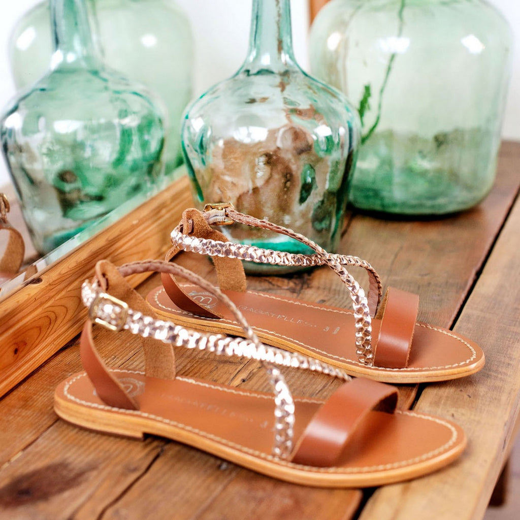 Sandales Raisa - Gold & Camel