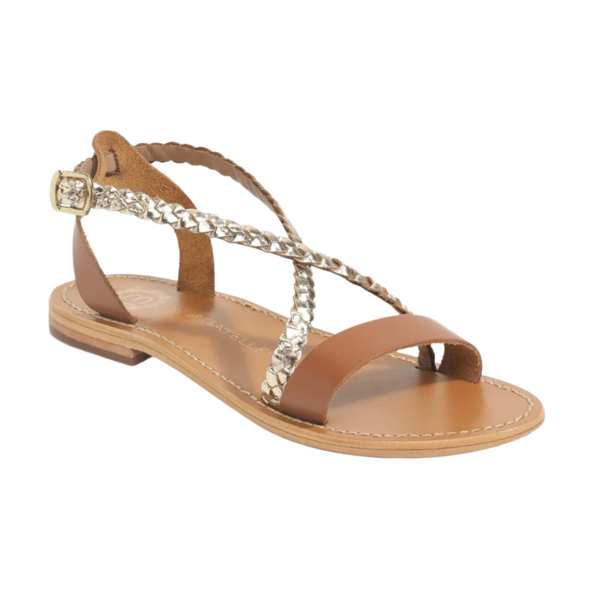 Sandales Raisa - Gold & Camel