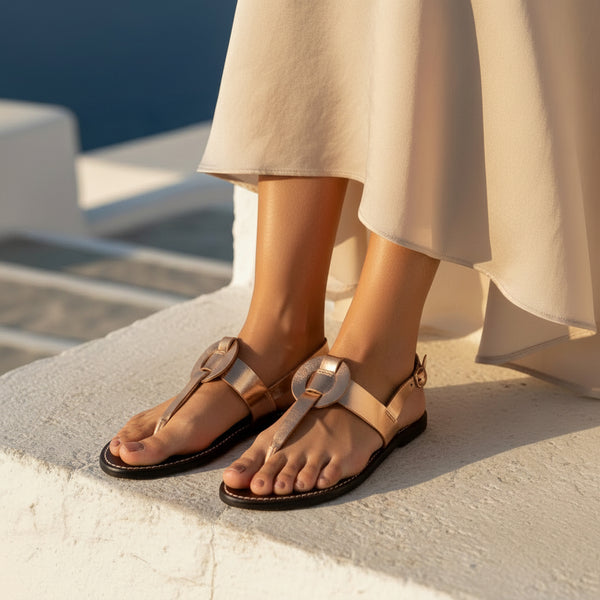 Sandalias Ruolan - Oro oscuro