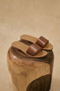 Sandales York - Croco Camel