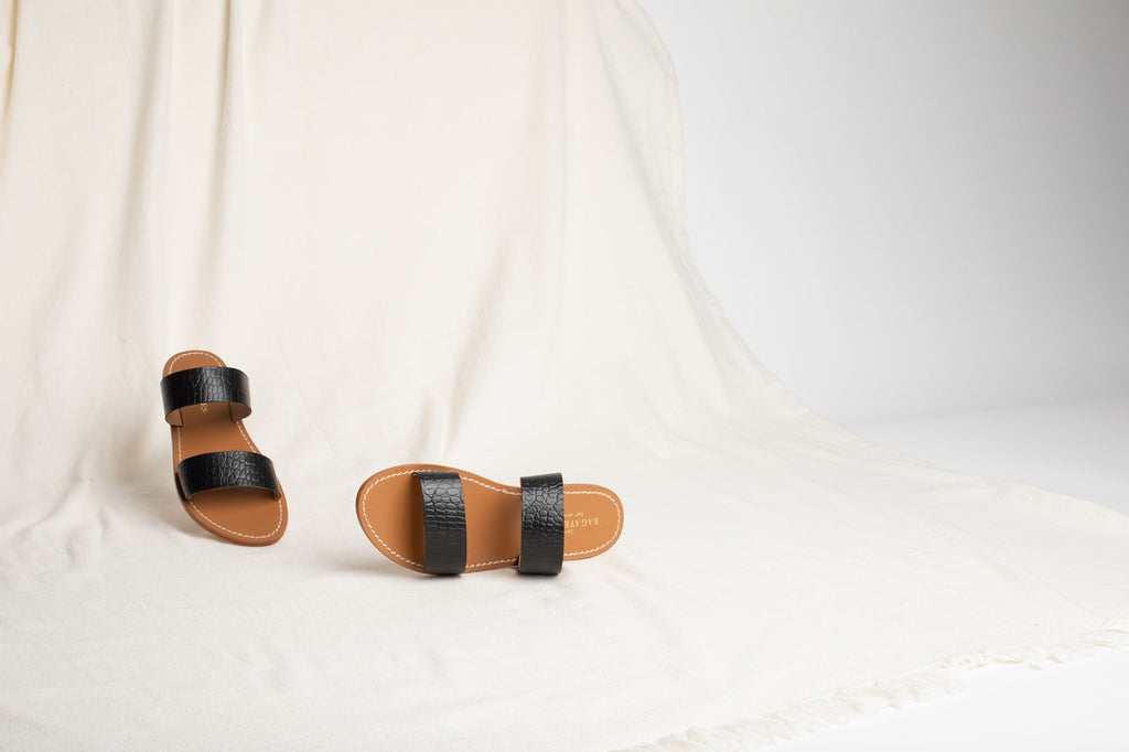 Les Bagatelles - Mules Callao - Noir Croco
