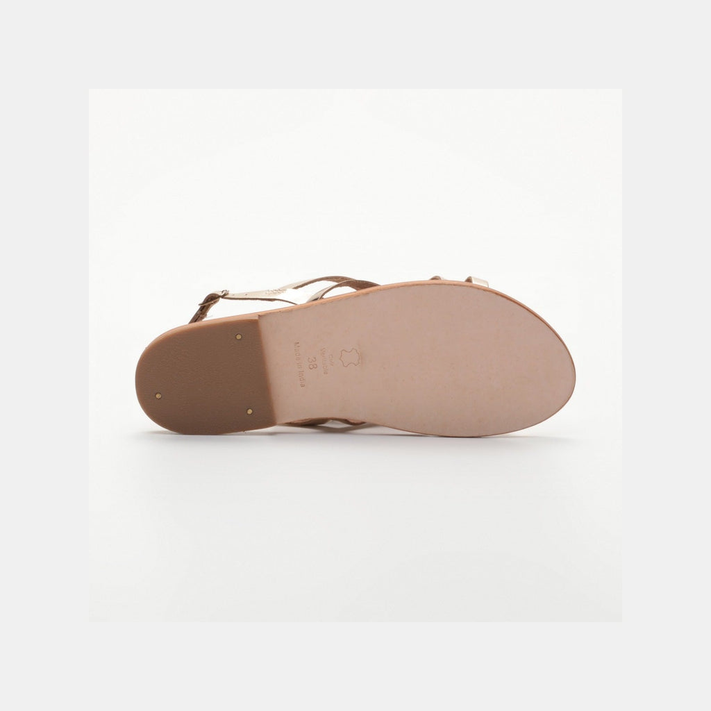 Les Bagatelles - Sandalias Planas Athena - Gold