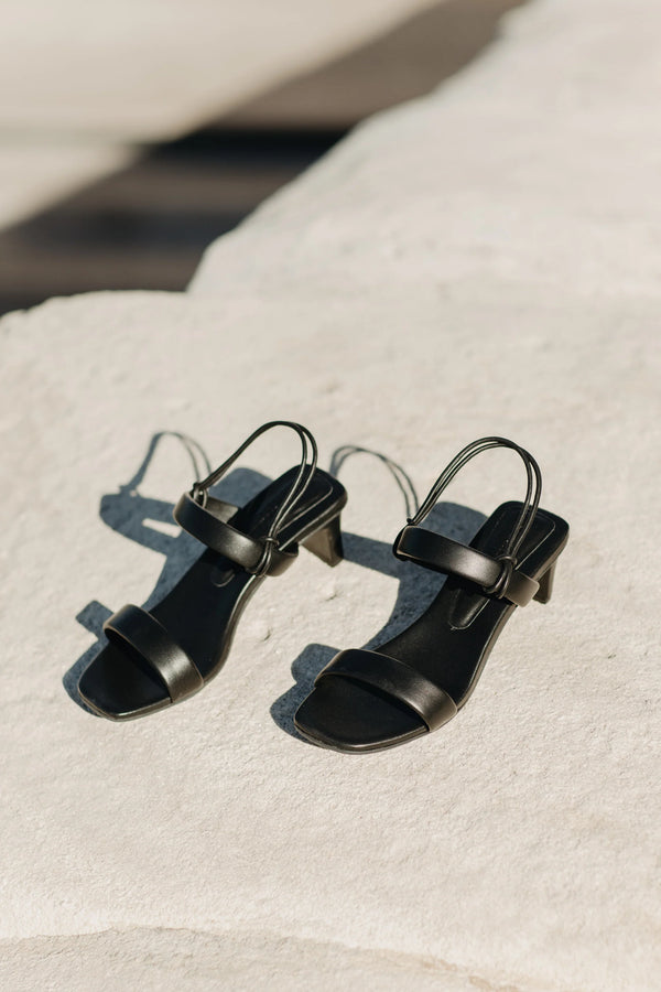 Greer Heeled Sandals - Black