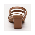 Grey Heeled Sandals - Camel