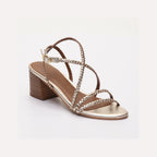 Les Bagatelles - Georgianna Heeled Sandals - Gold
