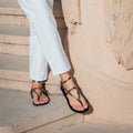 Les Bagatelles - Mosholu Sandals - Pewter Croco